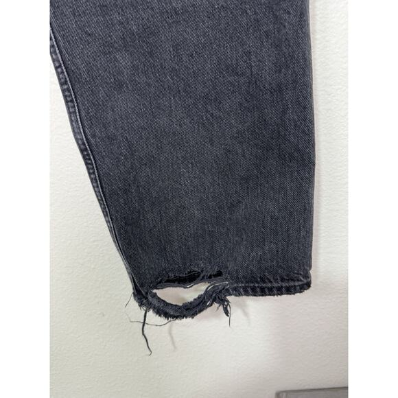 Agolde 90's Crop Jeans Mid Rise Loose Bound Straight Leg Button Fly, 28 - Picture 7 of 11